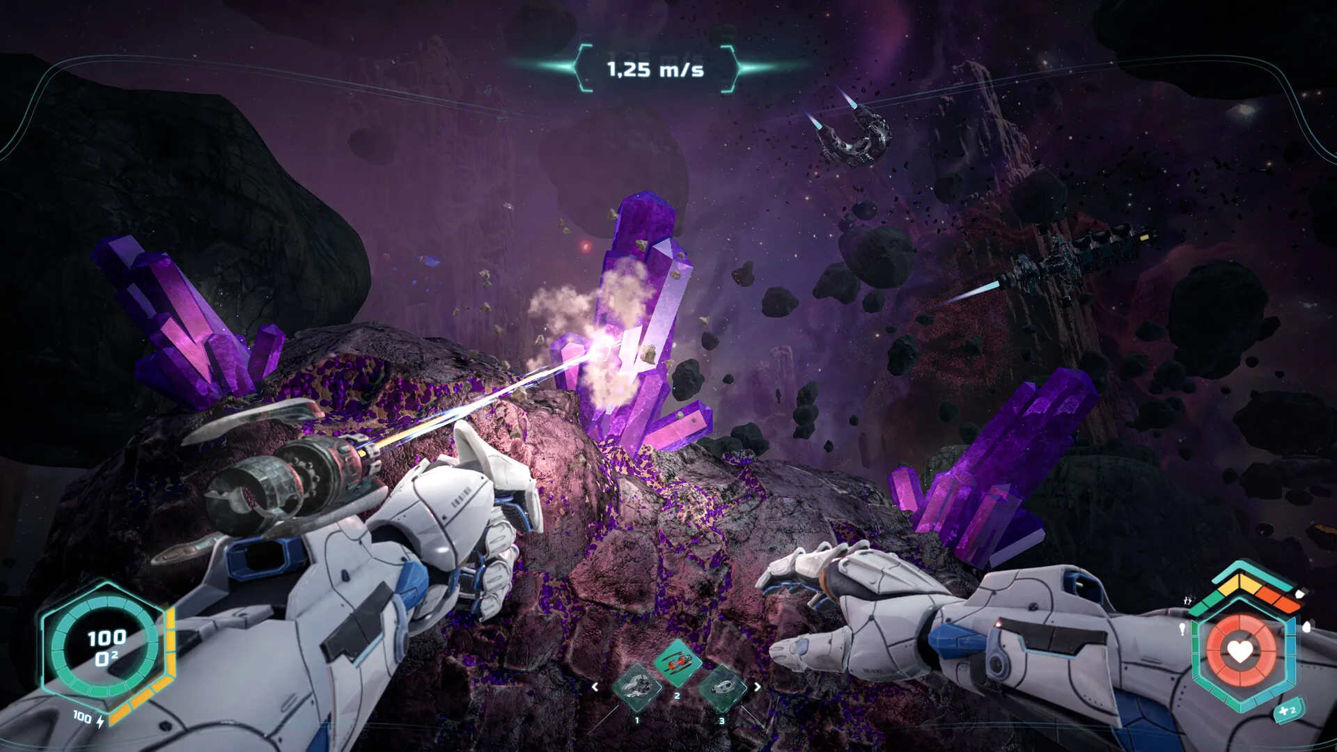 Laser khai thác tinh thể tím trong 14: Overmind